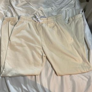beige sweatpants